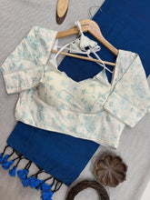 Classic Khadi Cotton Elegance Saree with Embroidery Blouse